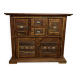 Buffet en bois d'acacia massif 4 portes, 2 tiroirs