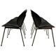 Vintage dining chairs set of four Italy 1990's Design in Black