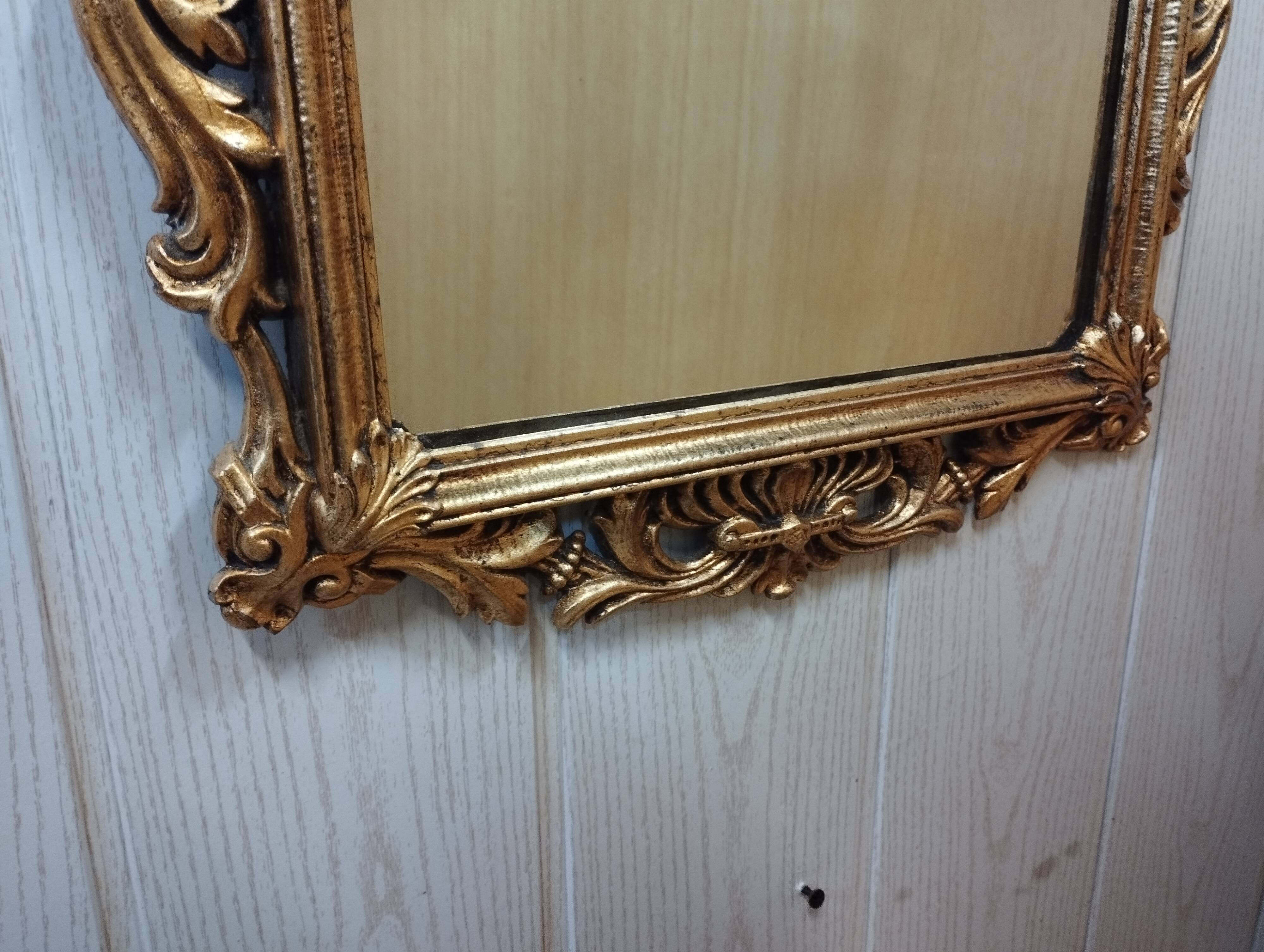 Old gilded wooden mirror 40x56cm