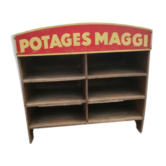 Shelf, maggi "his famous soups"