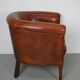 Fauteuil club vintage hollandais en cuir couleur cognac