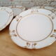 Set of 6 dessert plates or entry golden décor