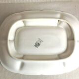 White compartment dish from Sarreguemines & Digoin / vintage 50s-60s