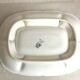 White compartment dish from Sarreguemines & Digoin / vintage 50s-60s