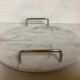 Marble dish with chrome metal handles