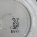 6 mismatched dinner plates, 2 Aude models and 4 Epernay Sarreguemines and Digoin models,