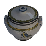 Bonbonnière diameter 15 cm glassware of BIOT pattern "classic bird"