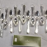 12 silver metal table spoons from Christofle model "Spatours"