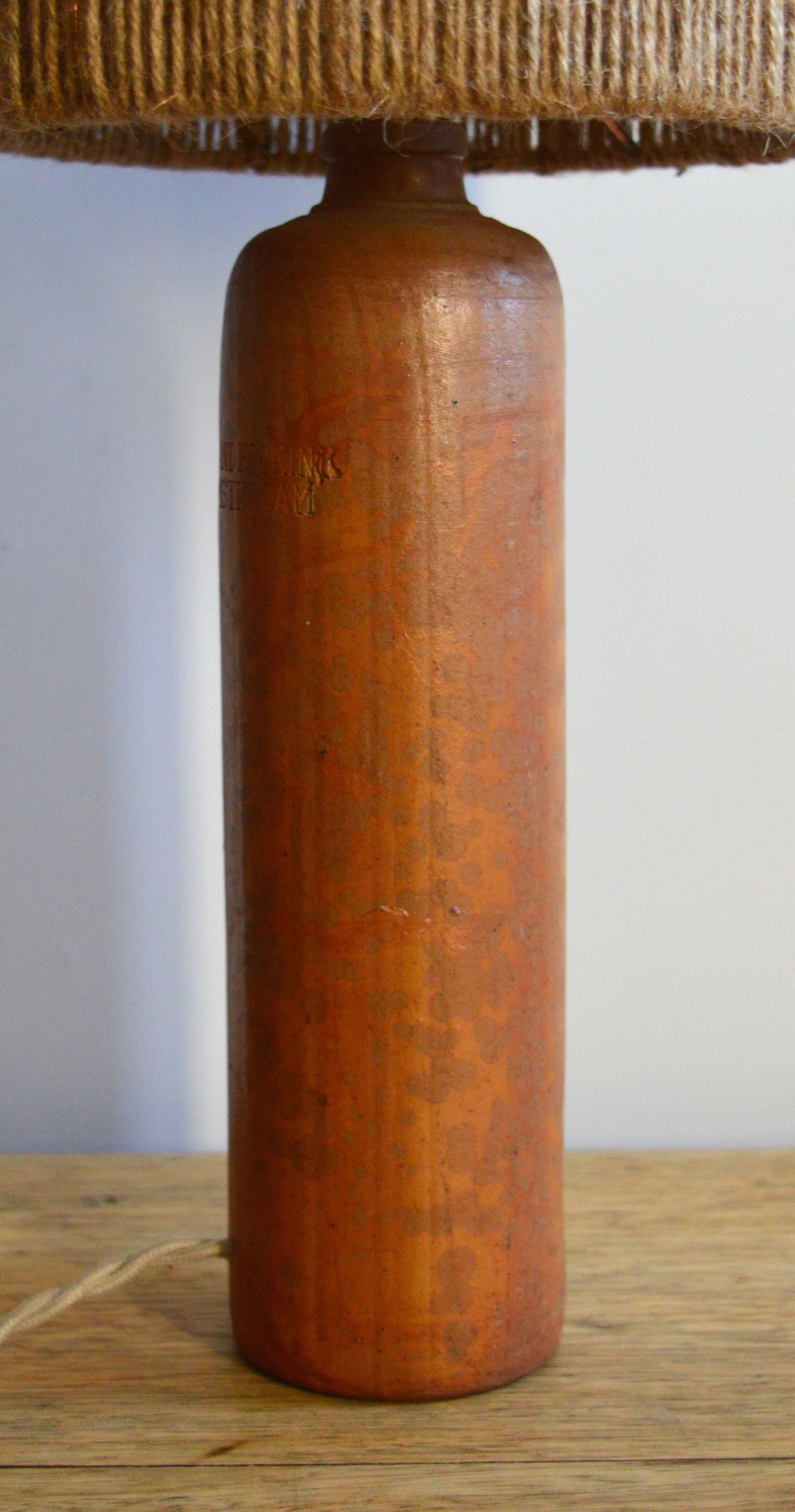 Rope and sandstone lamp