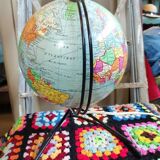 Globe map "Girard and Barrere" vintage 60/70