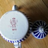 Enamelled tin teapot