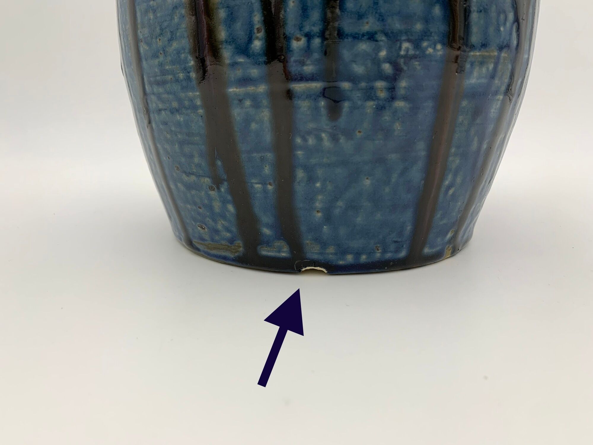 Old enamelled sandstone vase, by Joseph Talbot, Sandstone of La Borneé - 1930s