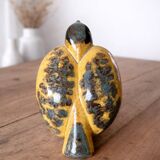 Decorative bird in glazed earthenware, Europe, around 1960.