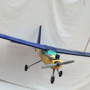 Model airplane circa 1980 years with gasoline engine in plastic dimension H-25cm- L-105- Pr-170