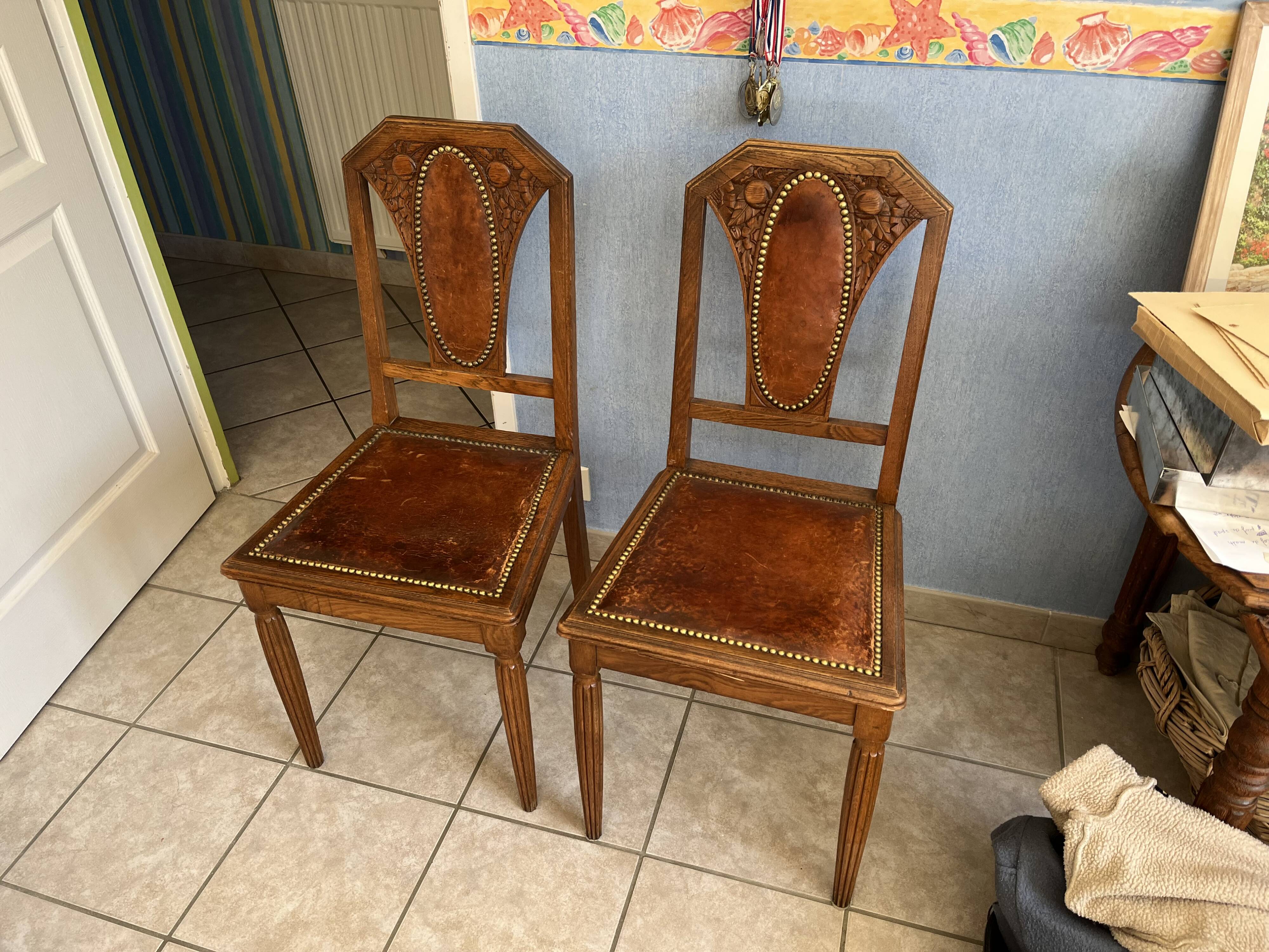 Paire de chaise 1930 art déco