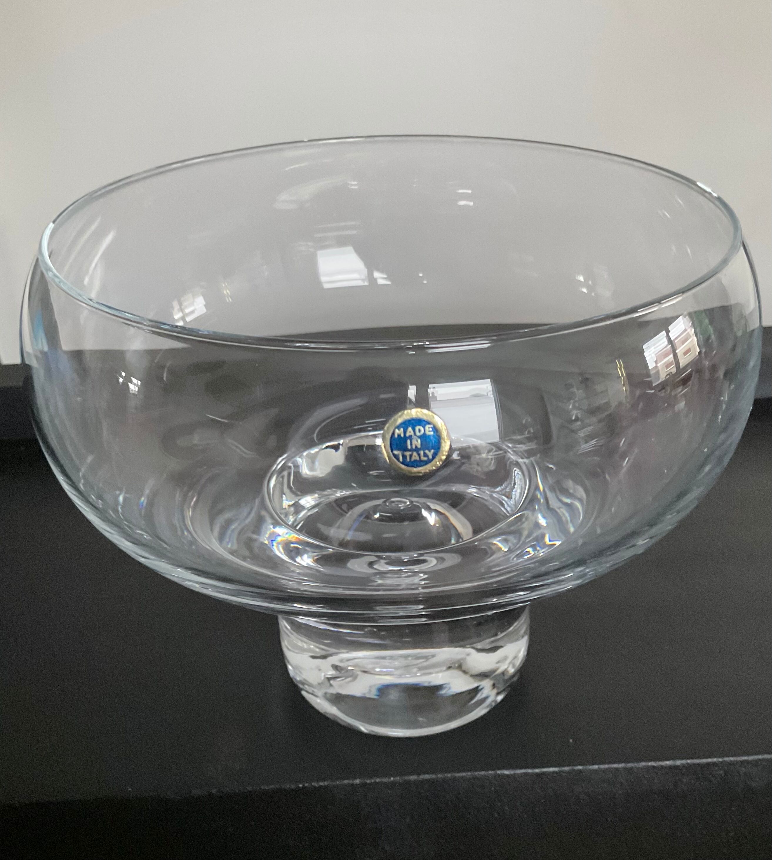 Vintage cup in blown glass made in italy