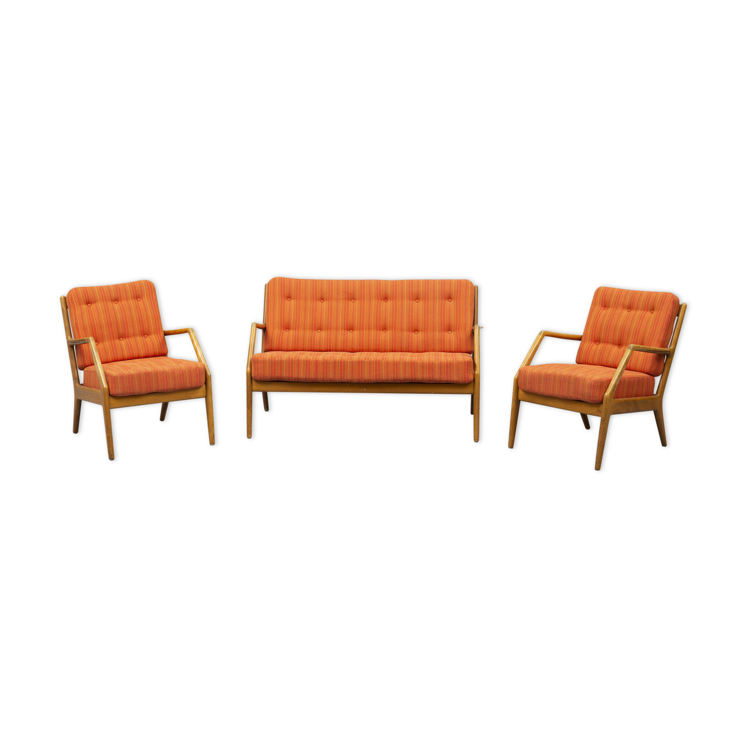 Salon complet canapé et 2 fauteuils par Mølgaard-Nielsen pour la France & Daverkosen
