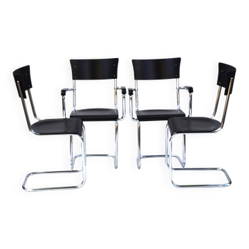 Ensemble de 4 chaises Mart Stam