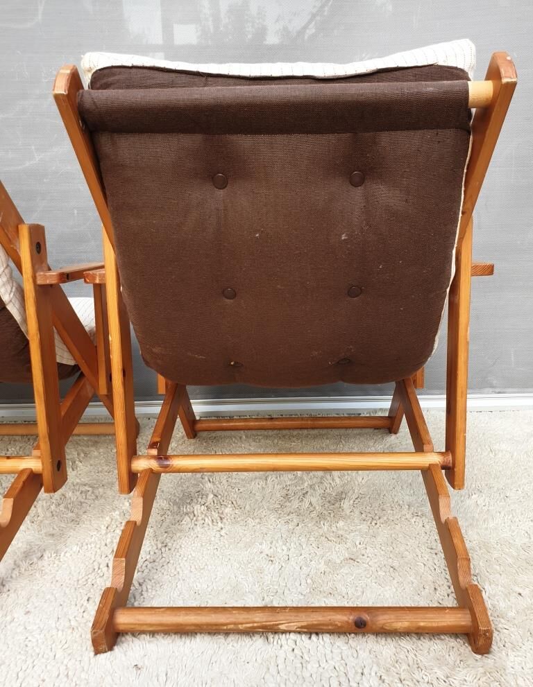 Pair of Kon-Tiki armchairs by Gillis Lundgren 1980's