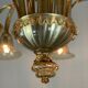 Venetian chandelier in golden murano glass, 8 arms of light