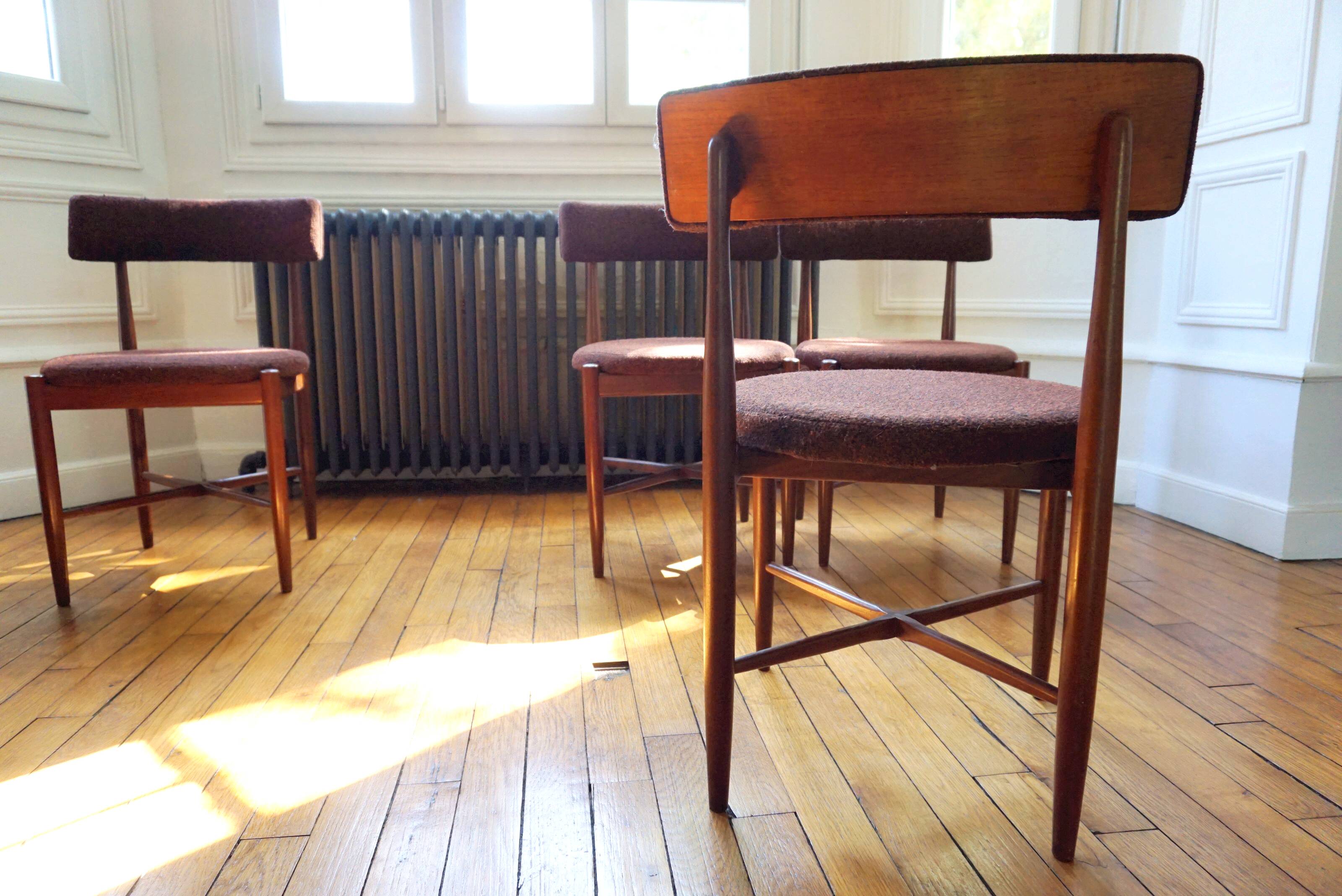 Lot 4 chairs scandinavian by G Plan