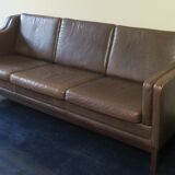 Leather sofa in brown leather from Denmark