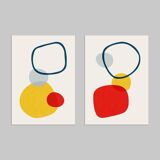 2 abstract art prints. (42x59.4cm)