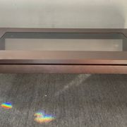 Table basse Italy en bois et verre