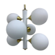 Kaiser Leuchten Sputnik in brass and metal with 6 opaline bulbs
