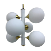 Kaiser Leuchten Spoutnik en laiton et métal avec 6 ampoules en opaline