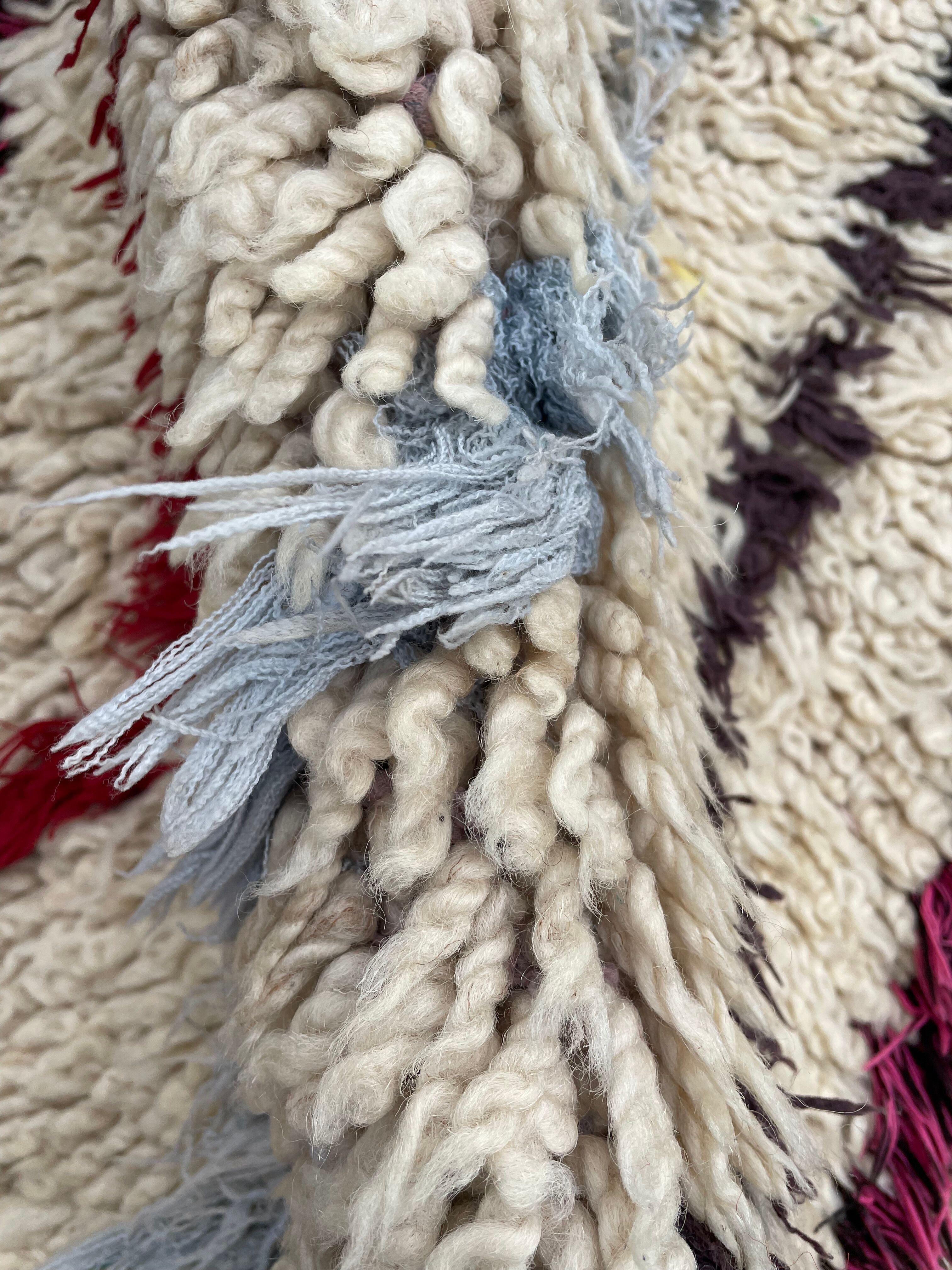 Berber rug Azilal wool 75x165 cm