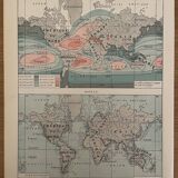 Lithograph engraving on the waters of the sea of 1897
