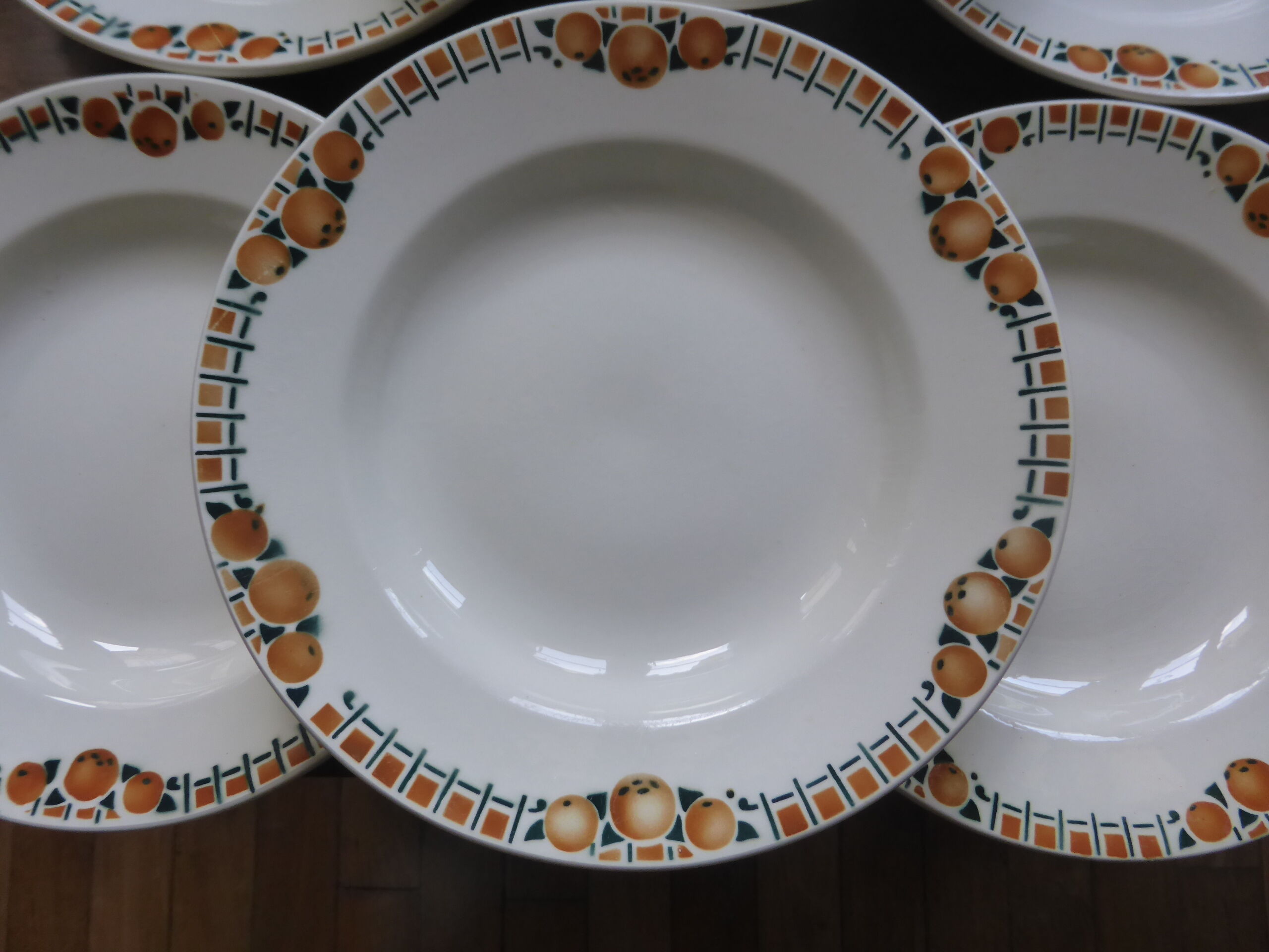 Set de 6 assiettes creuses de Céranord St Amand modèle Cotentin