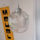 Vintage molded glass pendant light