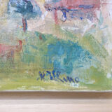 Oil on canvas by matilda ulmu 1917-2007.