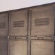 Industrial metal wardrobe 3 doors rounded corners