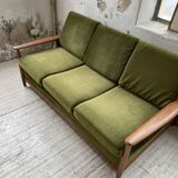 Scandinavian teak bench bed 140