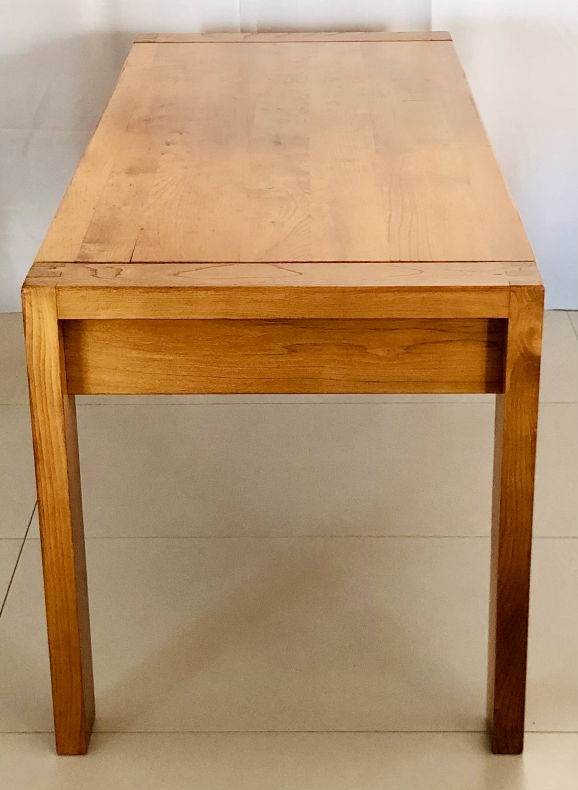 Solid elm desk Maison Renew, France 1980s