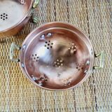 Copper and brass strainer lion's leg