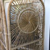 70s woven rattan screen