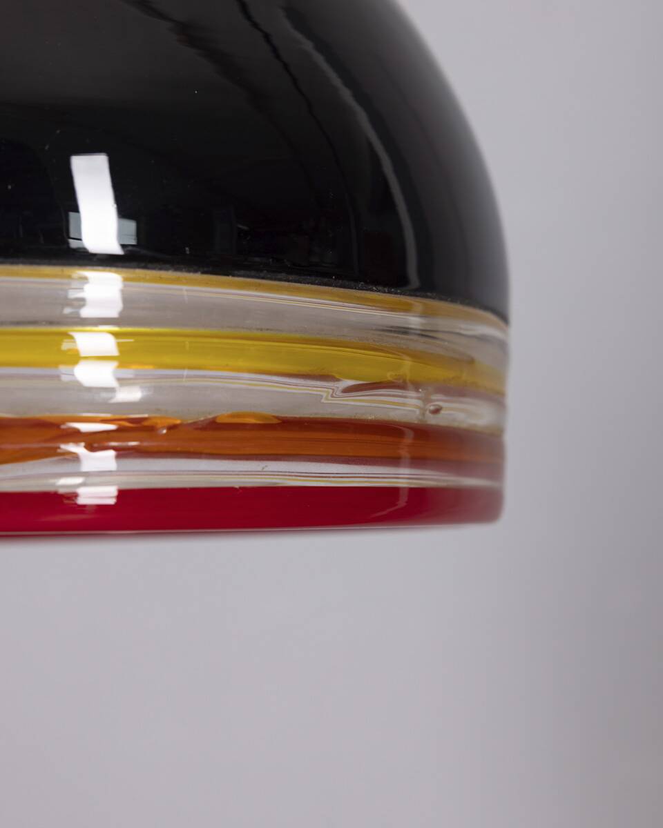 Lampe pendante en verre murano des années 1970 conçue par r pamio et r toso pour leucos