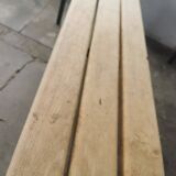 Pair of vintage metal and wood school benches