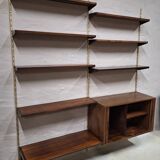 Modular shelving system in rosewood by Kai Kristiansen, Denmark, 1960s.