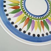 Rare 1950s cake plate villeroy & boch hand painted decor 'karla'