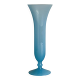 Blue opaline glass vase