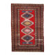 Tapis vintage fait main Boukhara ouzbek 128cm x 199cm (années 1960)