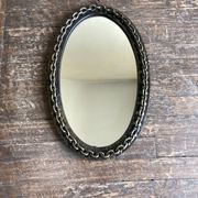 Miroir chaine brutaliste en fer battu 1960 h55cm