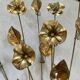 Wall lamp golden brass flowers style Hollywood Regency year 70