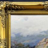 William Pratt 1855-1936.Crofters Scottish Highlands 1929 Oil On Canvas. Framed