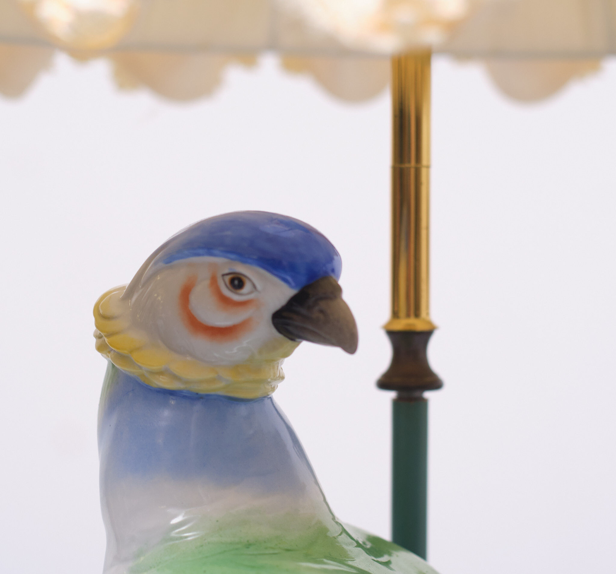 Porcelain Pheasant Table Lamp Germany 1950s